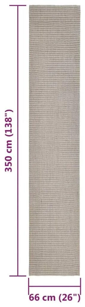 Χαλί για Στύλο Ξυσίματος Χρώμα Άμμου 66 x 350 εκ. από Σιζάλ