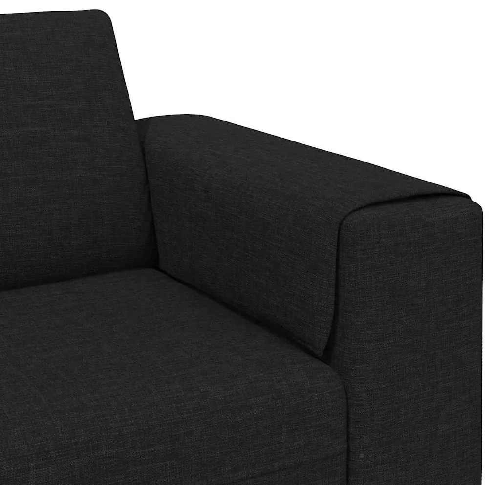 vidaXL Καναπές σαλονιού Μαύρο 250 x 77 x 76 εκ. Πολυεστέρας