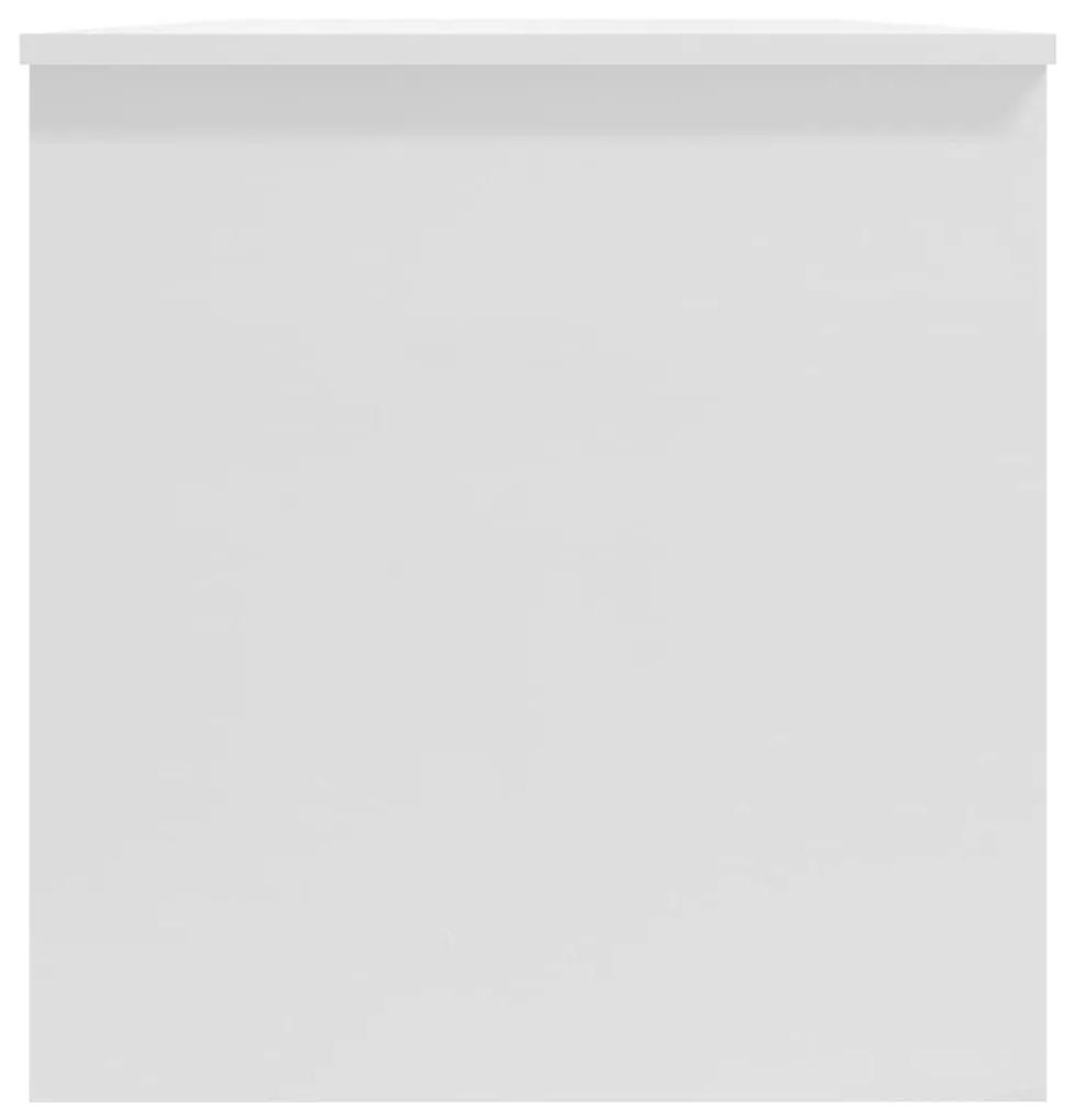 Τραπεζάκι Σαλονιού Γυαλ. Λευκό 102x50x52,5 εκ. Επεξεργ. Ξύλο - Λευκό
