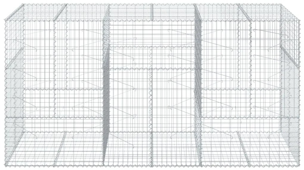 vidaXL Συρματοκιβώτιο με Κάλυμμα 300x100x150εκ από Γαλβανισμένο Χάλυβα