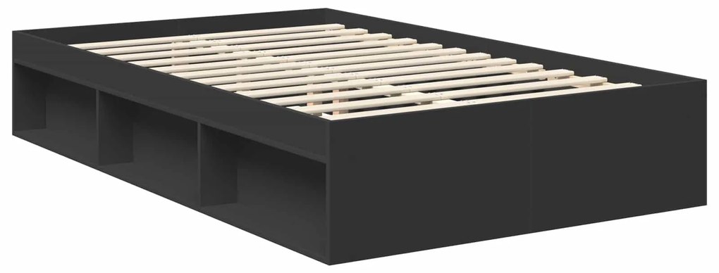vidaXL Σκελετός Κρεβατιού Μαύρο 120 x 200 cm Στερεά ξυλεία πεύκου