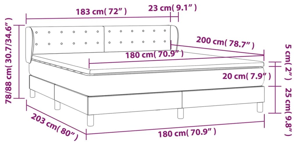 ΚΡΕΒΑΤΙ BOXSPRING ΜΕ ΣΤΡΩΜΑ TAUPE 180X200 ΕΚ. ΥΦΑΣΜΑΤΙΝΟ 3127145