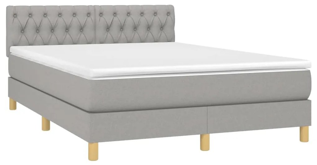 ΚΡΕΒΑΤΙ BOXSPRING ΜΕ ΣΤΡΩΜΑ ΑΝΟΙΧΤΟ ΓΚΡΙ 140X200 ΕΚ. ΥΦΑΣΜΑΤΙΝΟ 3140857