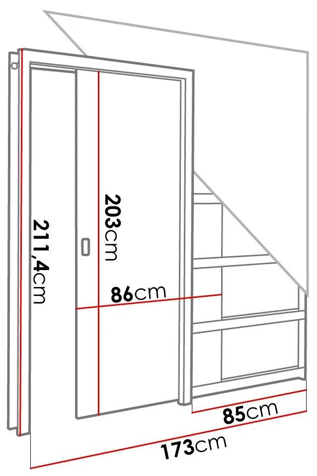 Συρόμενες πόρτες Dover 183, 61 kg, Sonoma οξιά, Πλαστικοποιημένη μοριοσανίδα, Ανοιχτό καφέ, Αλουμίνιο, Ατσάλι | Epipla1.gr