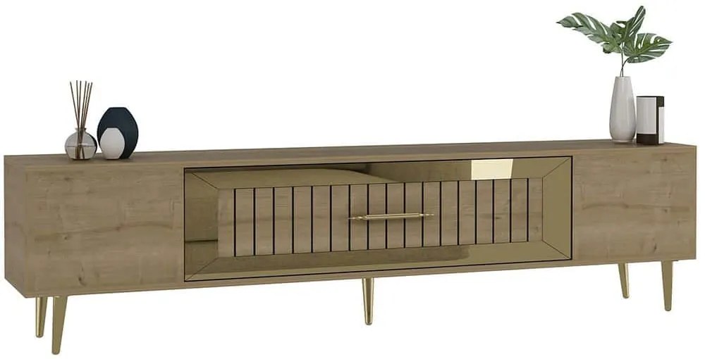 Έπιπλο Τηλεόρασης Dekolp 475OLV3008 150x29,6x48,2cm Oak-Gold