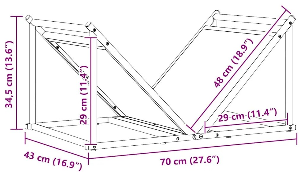 ΡΑΦΙ ΚΑΥΣΟΞΥΛΩΝ ΜΑΥΡΟ 70X43X34,5 ΕΚ. ΧΑΛΥΒΑΣ ΨΥΧΡΗΣ ΕΛΑΣΗΣ 864173