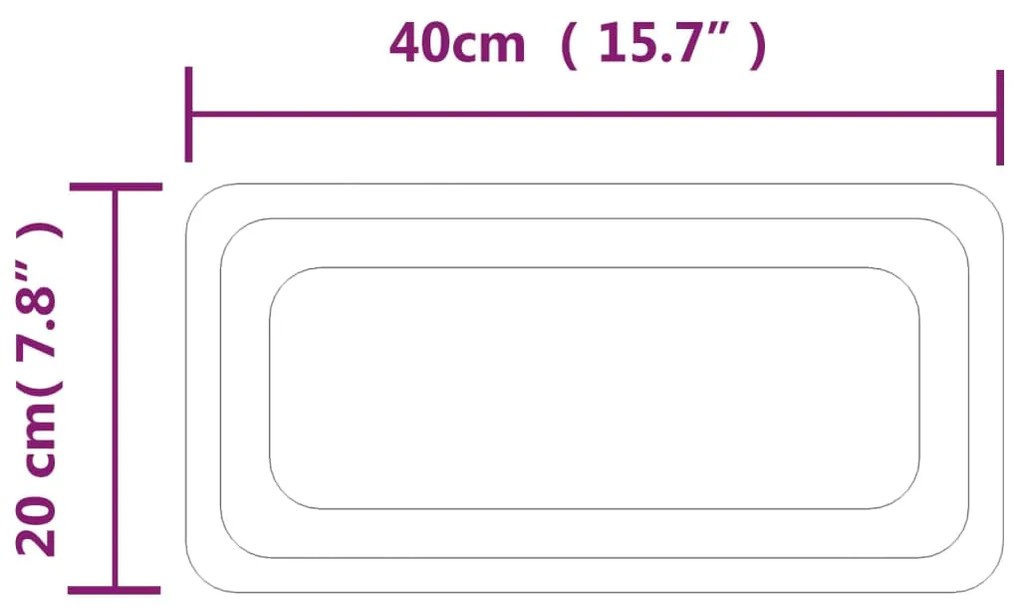 vidaXL Καθρέφτης Μπάνιου με LED 20x40 εκ.