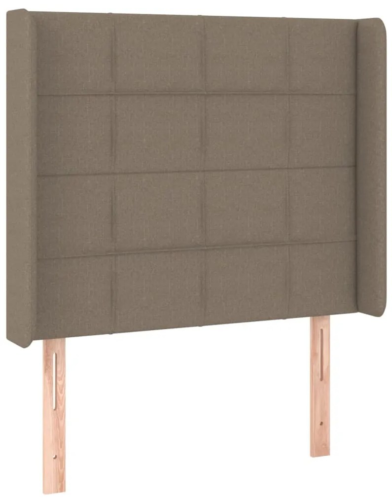 vidaXL Κεφαλάρι με Πτερύγια Taupe 103x16x118/128 εκ. Υφασμάτινο