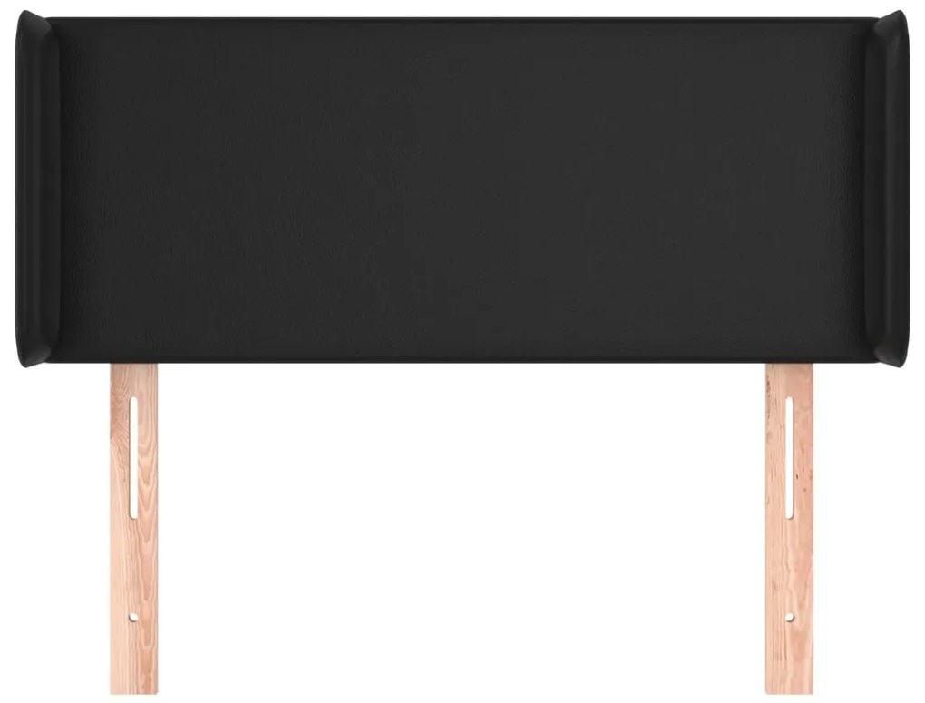 vidaXL Κεφαλάρι με Πτερύγια Μαύρο 83x16x78/88 εκ. Συνθετικό Δέρμα