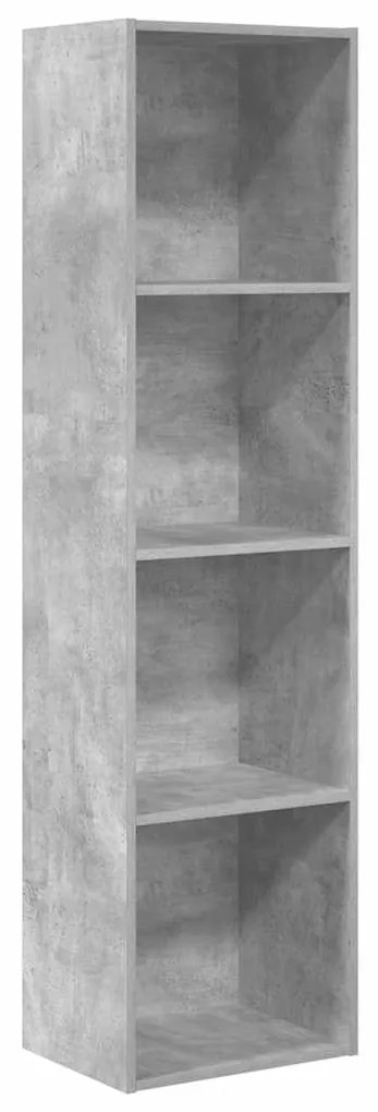 vidaXL Βιβλιοθήκη Γκρι Σκυροδέματος 40x30x152 εκ. Επεξεργ. Ξύλο