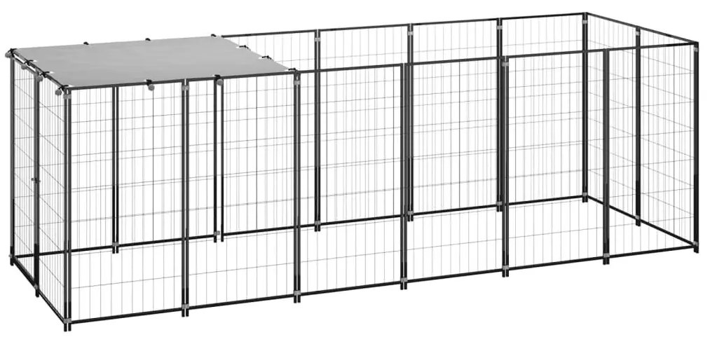 Σπιτάκι σκύλου Μαύρο 330 x 110 x 110 από Ατσάλι - Μαύρο