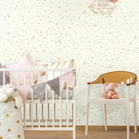 Αυτοκόλλητη Ταπετσαρία Twinkle Little Star Gold Peel KAL.RMK10850