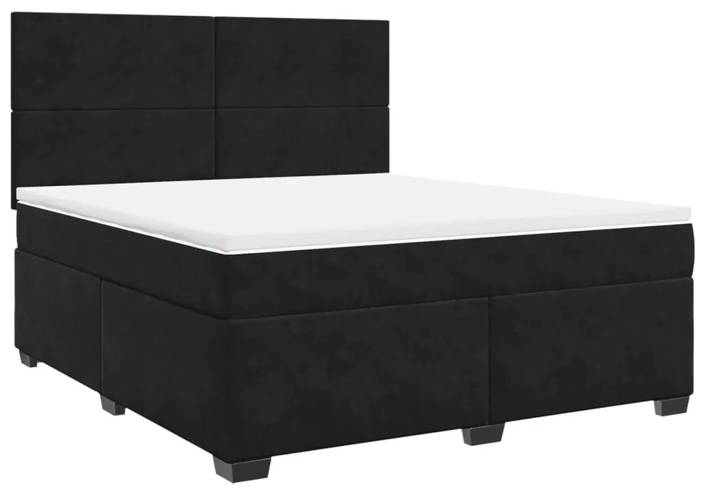 ΚΡΕΒΑΤΙ BOXSPRING ΜΕ ΣΤΡΩΜΑ ΜΑΥΡΟ 180X200 ΕΚ. ΒΕΛΟΥΔΙΝΟ 3293274