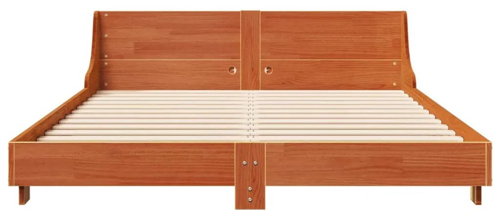 vidaXL Σκελετός Κρεβ. Χωρίς Στρώμα Καφέ Κεριού 120x200 εκ Μασίφ Πεύκο