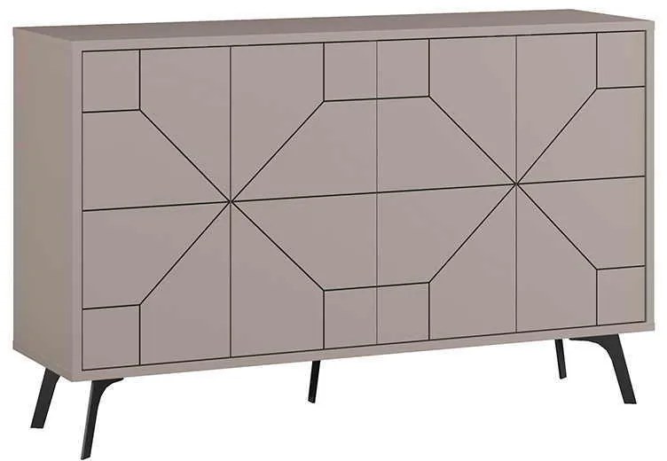 Μπουφές μελαμίνης Dune Megapap χρώμα ανοιχτή μόκα 123x35x77,4εκ.