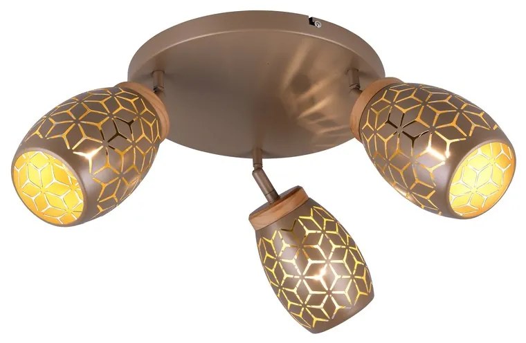 Φωτιστικό Οροφής Reality Lighting -RL BIDAR R61573365 Καφετί (Coffee)