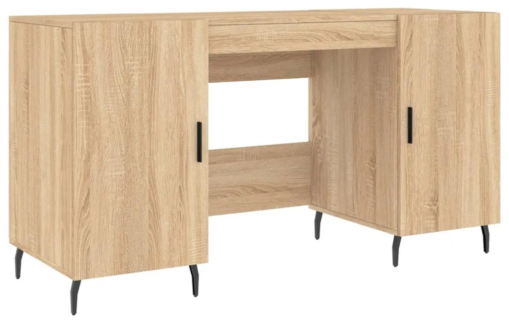 vidaXL Γραφείο Sonoma Δρυς 140 x 50 x 75 εκ. από Επεξεργασμένο Ξύλο