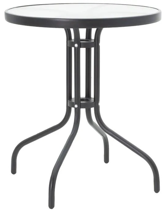 Σετ κήπου - Τραπεζαρία κήπου Calan-Watson σετ 3τεμ μέταλλο μαύρο-textilene μαύρο 60x60x70 εκ.