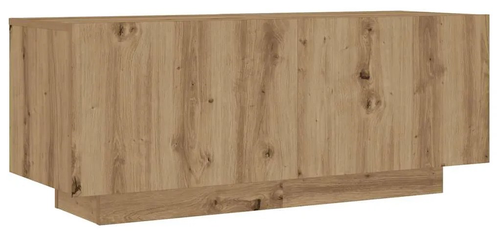 Κομοδίνο τεχνίτης Δρυς 100x35x40 εκ. από Επεξεργασμένο Ξύλο - Καφέ
