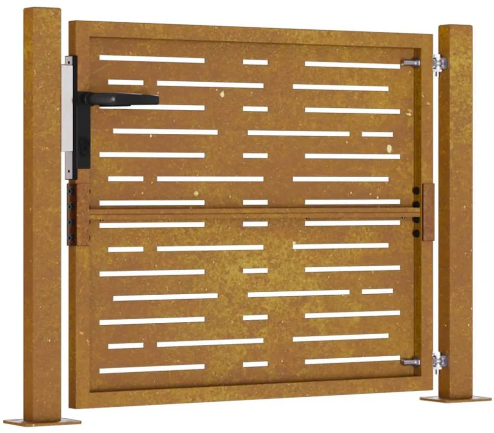 vidaXL Πόρτα Κήπου Τετράγωνη 100x100 εκ. από Ατσάλι Corten