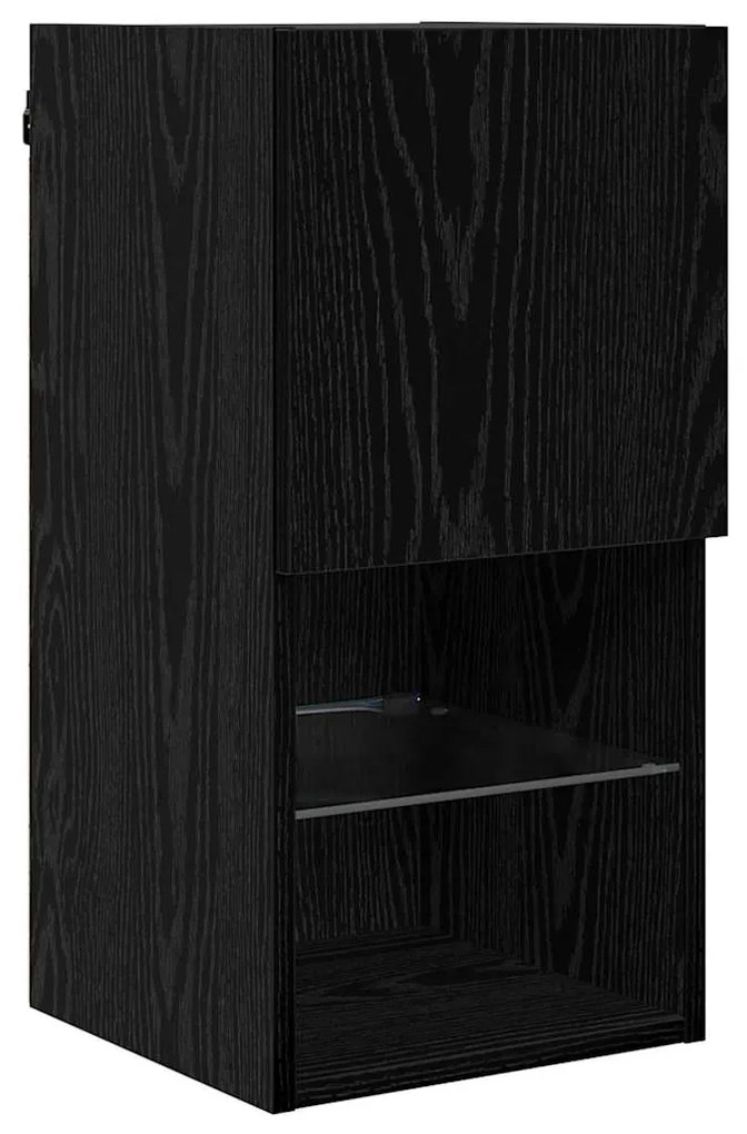 vidaXL Κρεμαστός θρανίο τηλεόρασης Μαύρη Οξυά 30,5 x 30 x 60 εκ.