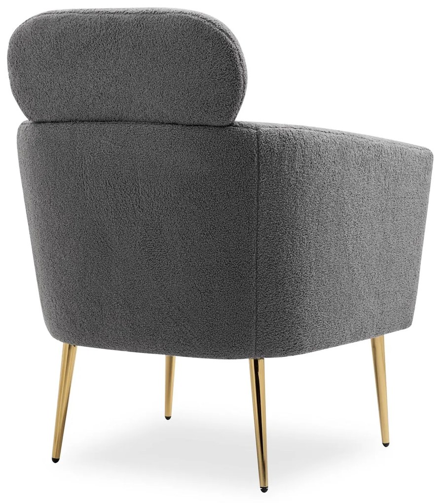 MELISA  leisure armchair cream / gold DIOMMI V-CH-MELISA-FOT-POPIEL