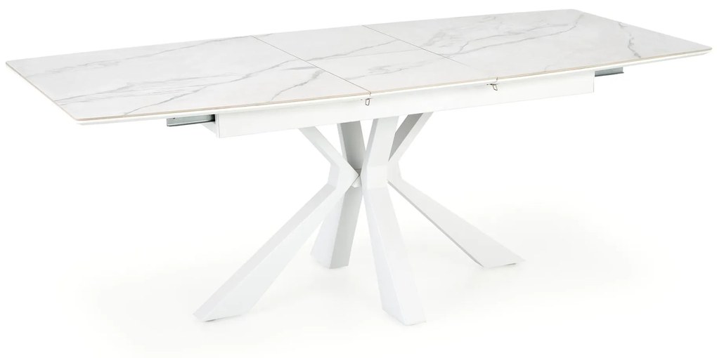 VIVALDI extension table white marble, leg white DIOMMI V-CH-VIVALDI-ST