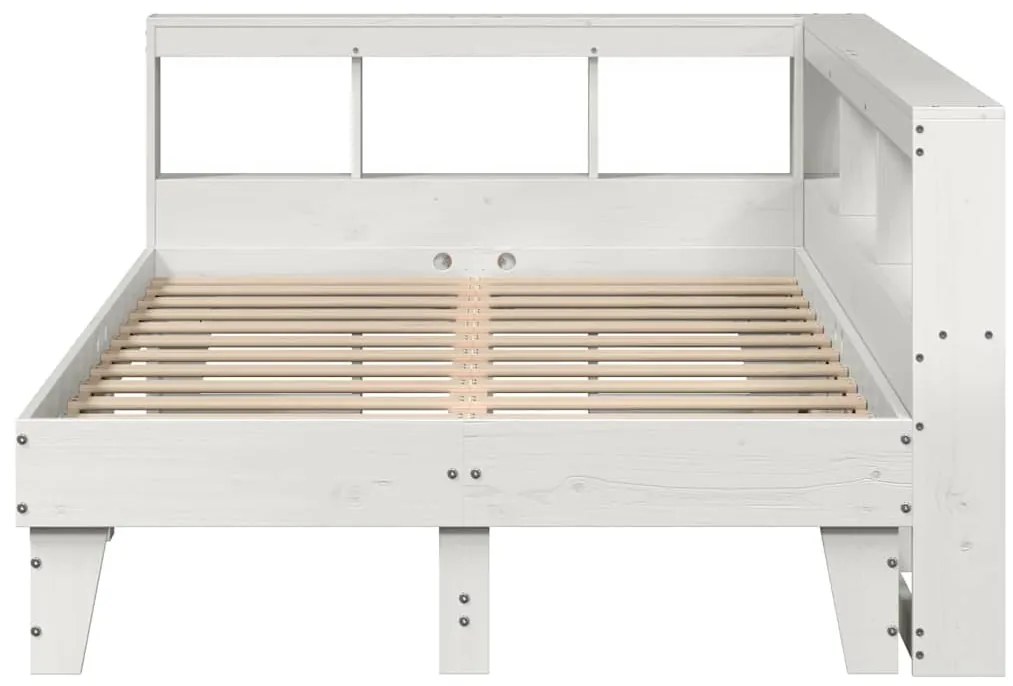 vidaXL Κρεβάτι Βιβλιοθήκη Χωρίς Στρώμα 120x190 εκ Μασίφ Ξύλο Πεύκου