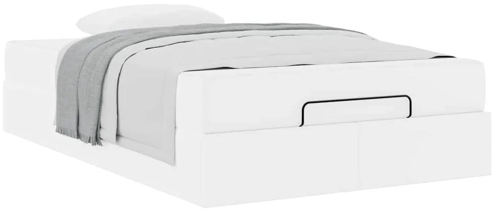 vidaXL Σκελετός κρεβατιού με στρώμα με στρώμα 2 pcs Λευκό PVC