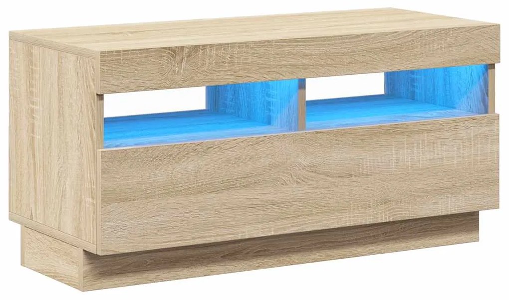 vidaXL Έπιπλο Τηλεόρασης με LED Sonoma Δρυς 80 x 35 x 40 εκ.