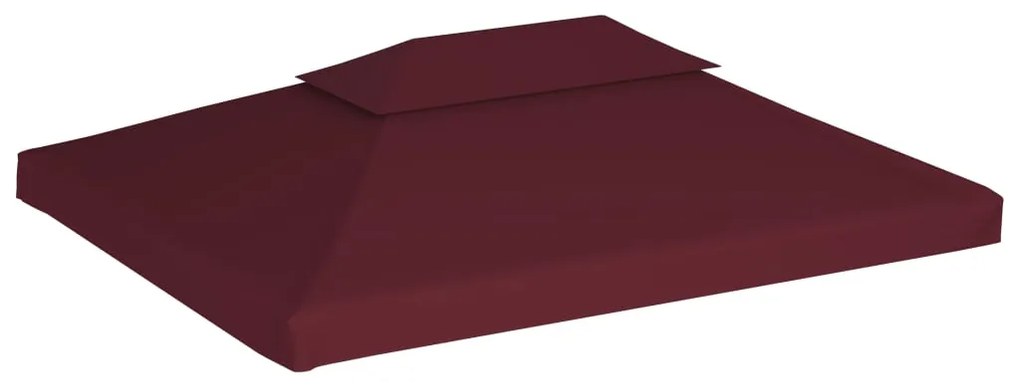 vidaXL Κάλυμμα για Κιόσκι 2 Επιπέδων Μπορντό 4 x 3 μ. 310 γρ./μ²