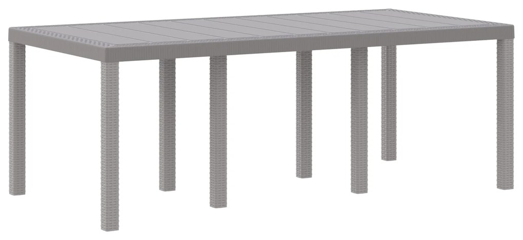vidaXL Τραπεζάκι Κήπου Ανοιχτό Γκρι 200x100x73 εκ Πολλυ Ράτα