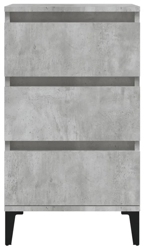 vidaXL Κομοδίνο Γκρι Σκυρ. 40x35x70 εκ. από Επεξεργασμένο Ξύλο