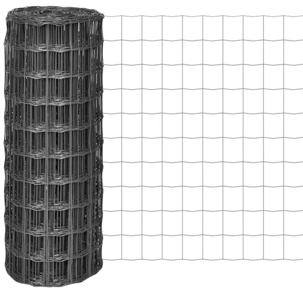 vidaXL Συρματόπλεγμα Γκρι 10 x 1 μ. Ατσάλινο