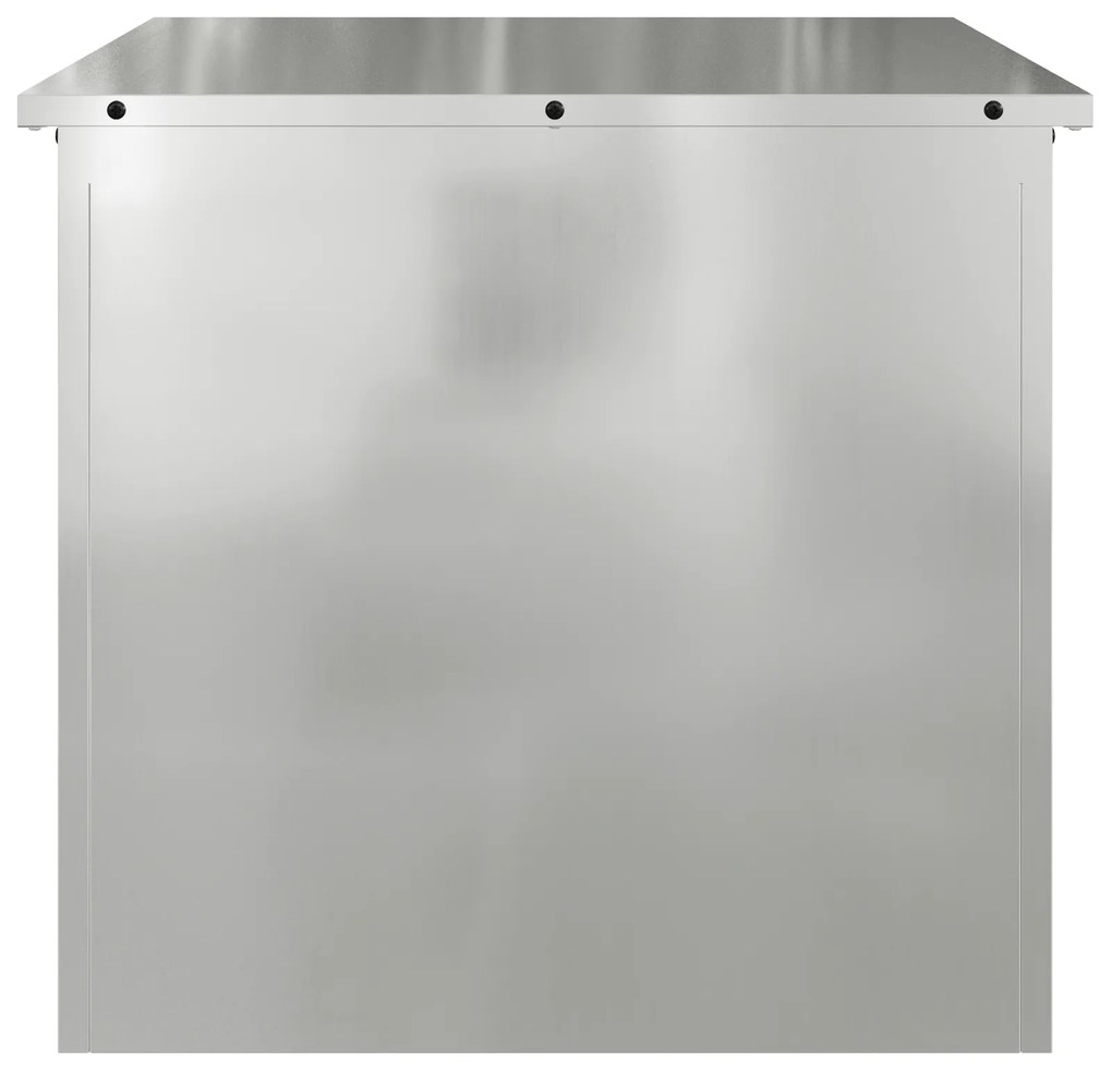 vidaXL Υπαίθριο κουτί αποθήκευσης - 55x50.5x50 εκ. από γαλβανισμένο ατσάλι