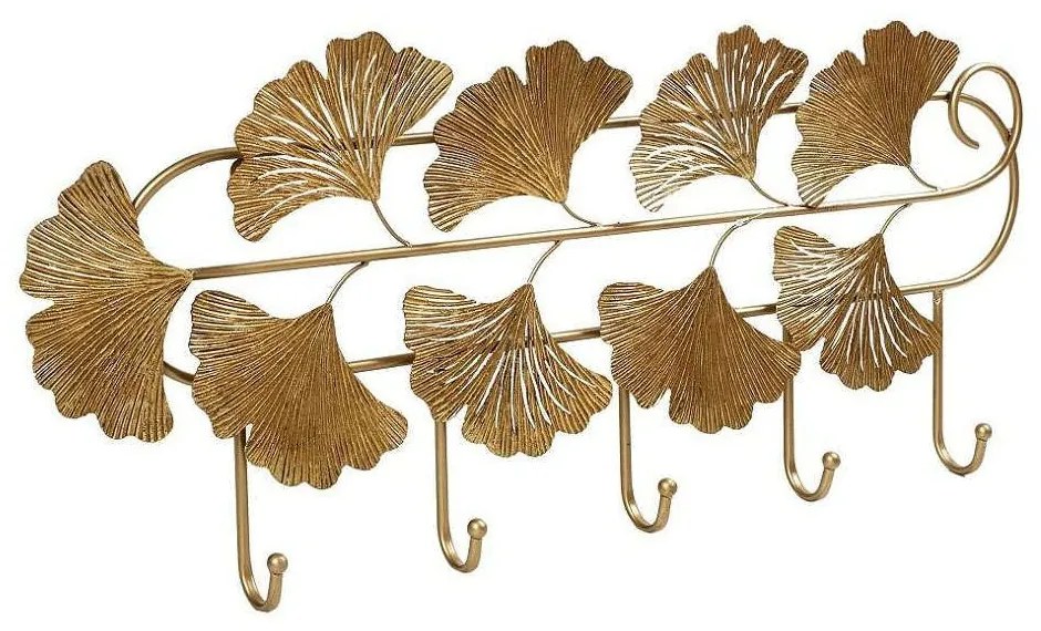 Κρεμάστρα Τοίχου 5 Θέσεων ICY344 72x5,5x31cm Gold Espiel Metal