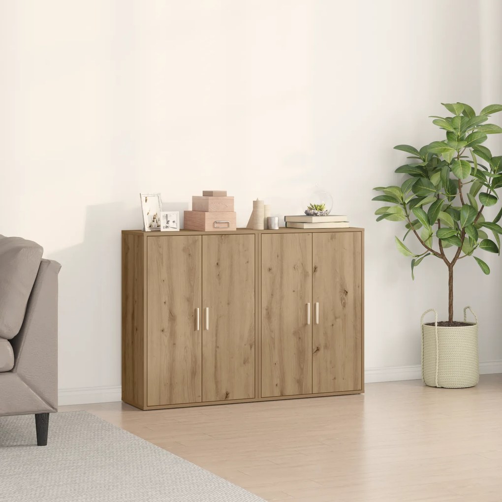 vidaXL Μπουφέ 2 τεμάχια Δρυς 60x31x84 εκ. Επεξεργασμένο Ξύλο