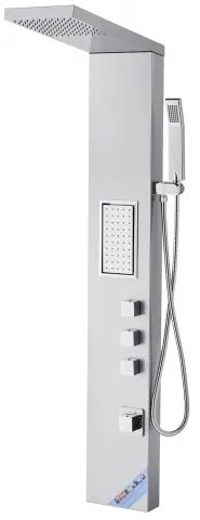 VEVOR Shower Panel Tower System Stainless Steel Column Rainfall Head Massage Jet