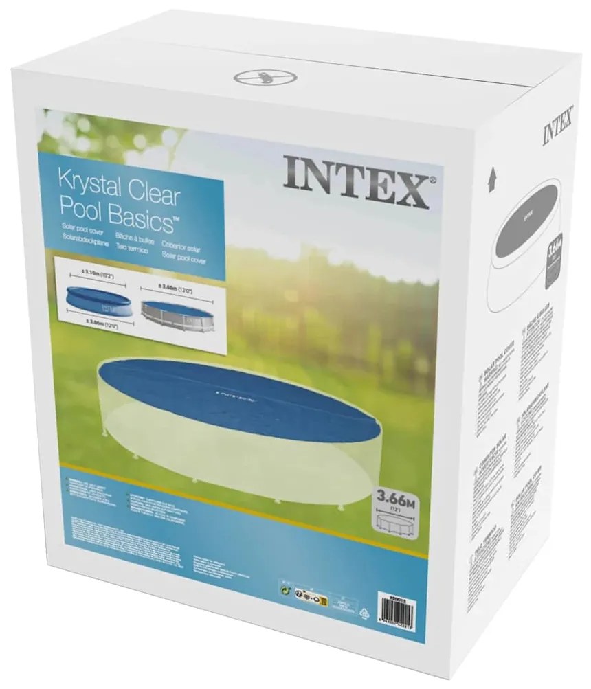 INTEX Κάλυμμα Πισίνας Ηλιακό Μπλε 348 εκ. από Πολυαιθυλένιο