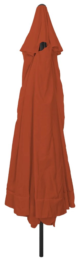 vidaXL Ομπρέλα Κήπου ø395x245 cm Καμένο Πορτοκαλί