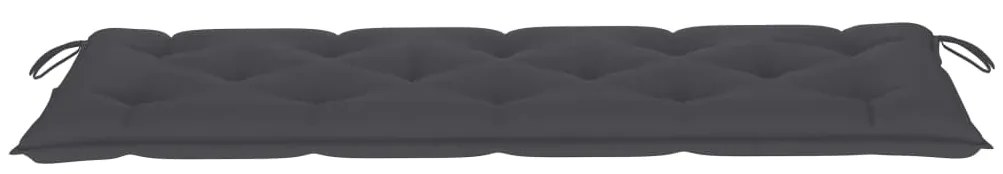 vidaXL Παγκάκι Κήπου Στοιβαζόμενο 159 εκ. Μασίφ Ξύλο Teak &amp; Μαξιλάρι