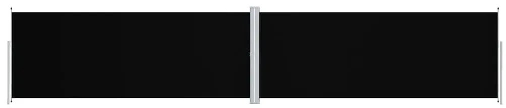 vidaXL Σκίαστρο Πλαϊνό Συρόμενο Μαύρο 200 x 1000 εκ.