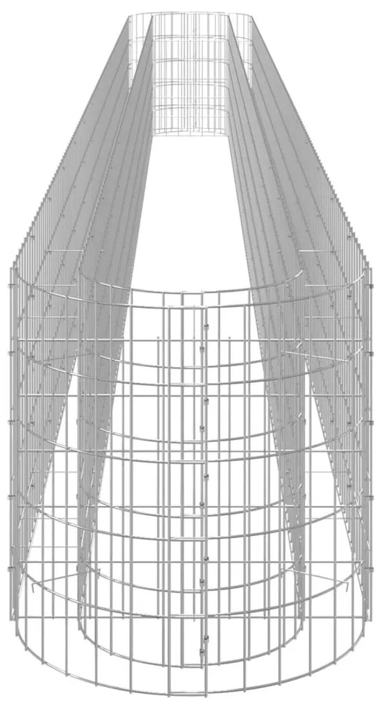 Συρματοκιβώτιο-Γλάστρα Υπερυψωμένη 540x50x50 εκ. Γαλβαν. Ατσάλι - Ασήμι