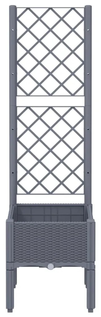 vidaXL Ζαρντινιέρα Κήπου με Καφασωτό Μπλε Γκρι 40x40x142 εκ. από PP