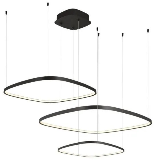 Κρεμαστό Φωτιστικό Οροφής LED 70W Μαύρο 3CCT Dimmable Control Lorenzo 4319400 Viokef-4319400-Μαύρο 4319400