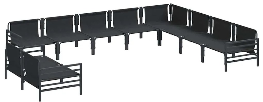 vidaXL Σετ Καναπέ Κήπου 10 pcs Ανθρακί Ατσάλι