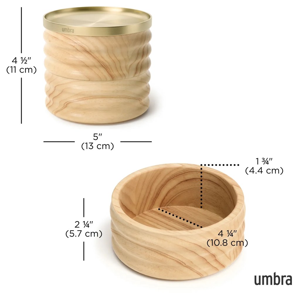 Ξύλινη μπιζουτιέρα κοσμηματοθήκη,Umbra Tesora Nat 1021398-1291