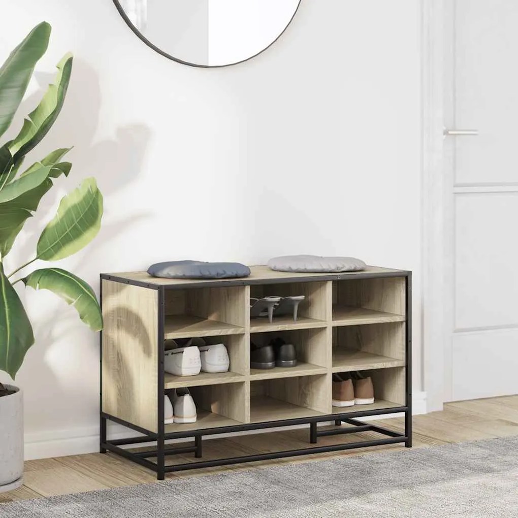 Πάγκος παπουτσιών Sonoma Oak 84x40x53,5 cm - Καφέ