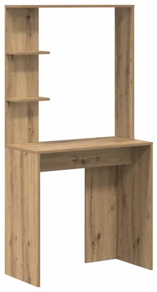 vidaXL Γραφείο με αποθηκευτικό χώρο με ράφι 2 pcs artisan δρυς