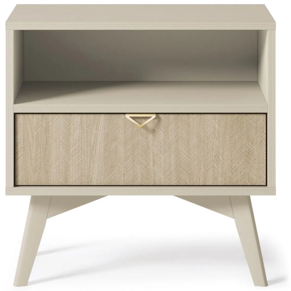 Lh-homefurniture Κομοδίνο Forest μπεζ 54x54x38cm P_FRST_11
